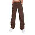 Women's Cargo Trousers, High Waisted Wide Leg with 6 Pockets 2