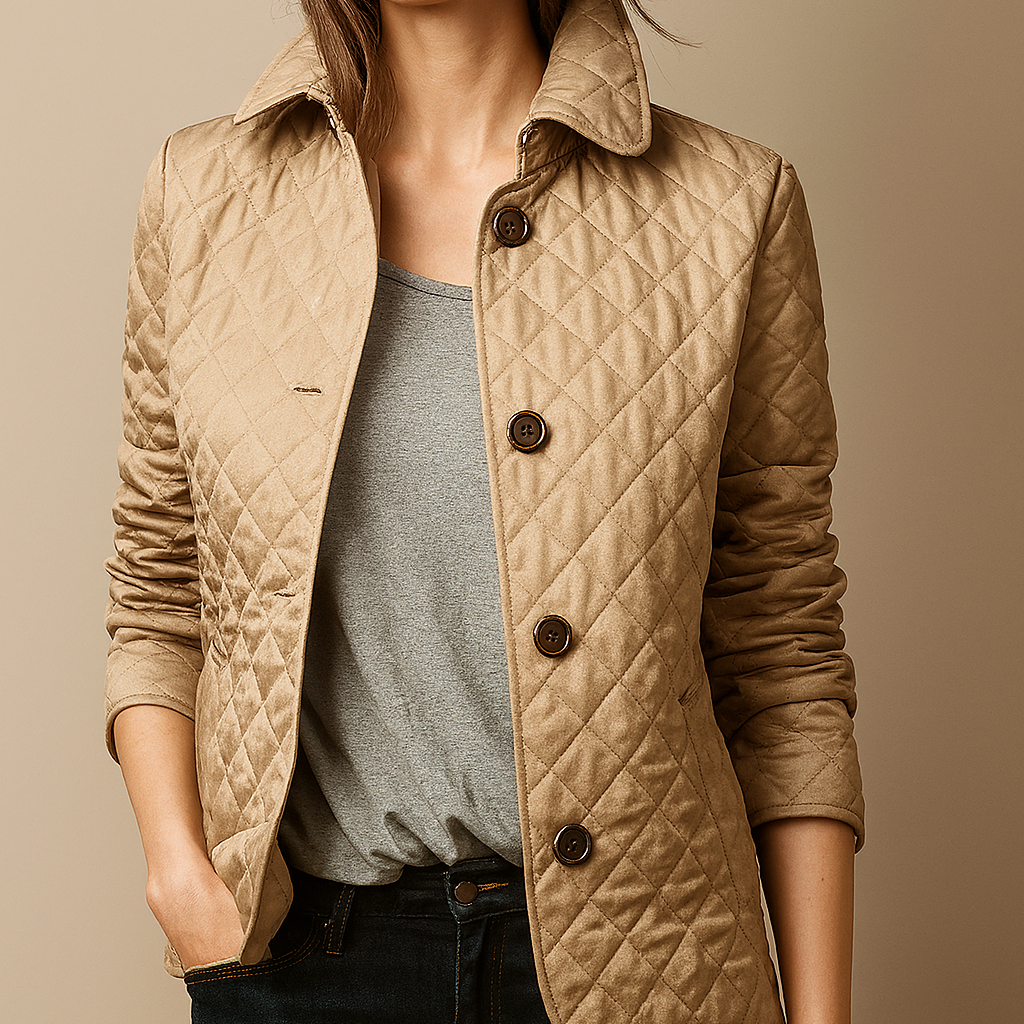 Ivona | Quilted Funnel Neck Puffer Jacket for Women