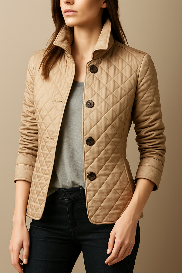 Ivona | Quilted Funnel Neck Puffer Jacket for Women