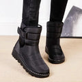 Women's Quilted Winter Boots, Strap Detail Lug Sole 11