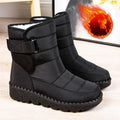 Women's Quilted Winter Boots, Strap Detail Lug Sole 9