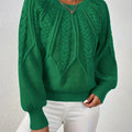 Britta | Cropped Cable Knit Crew Neck Sweater for Women 5