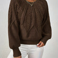Britta | Cropped Cable Knit Crew Neck Sweater for Women 9