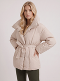 Belted Quilted Puffer Jacket for Women 3