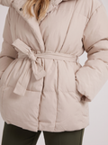 Belted Quilted Puffer Jacket for Women 6