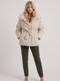 Belted Quilted Puffer Jacket for Women 1