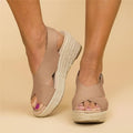 Espadrille Wedge Sandals with Cross Straps for Women 1