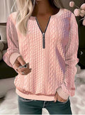 Kirsten | Cable Knit Half-Zip Sweater for Women 1