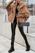 Women's Puffer Jacket, Faux Fur Hood with Knit Sleeves 9
