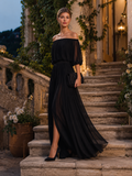 Pleated Chiffon Off-Shoulder Maxi Dress 4