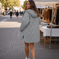 Wearbella | Diamond Quilted Hooded Puffer Jacket for Women 6