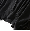 Linen Blouse V-Neck Batwing Sleeves Loose Fit Summer 6