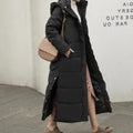 Linnea | Long Quilted Hooded Puffer Coat with Ribbed Cuffs for Women 3