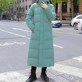 Linnea | Long Quilted Hooded Puffer Coat with Ribbed Cuffs for Women 4