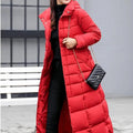 Women's Long Puffer Coat, Faux Fur Hood Quilted 3