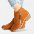 Vionne | Gray Leather Orthopedic Ankle Boots 3
