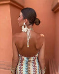 Women's Boho Maxi Dress Beach Wedding Guest 3