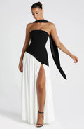 Women's Asymmetric Maxi Dress Wedding Guest Formal 5