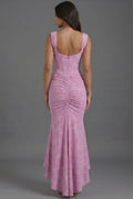 Maxi Dress Ruched Corset Bodice Fishtail Hem 4