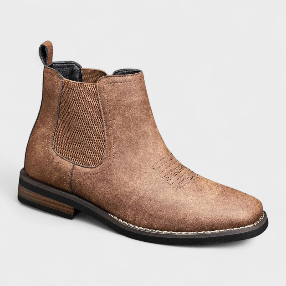 Kieran | Square Toe Pull-On Chelsea Boots for Men