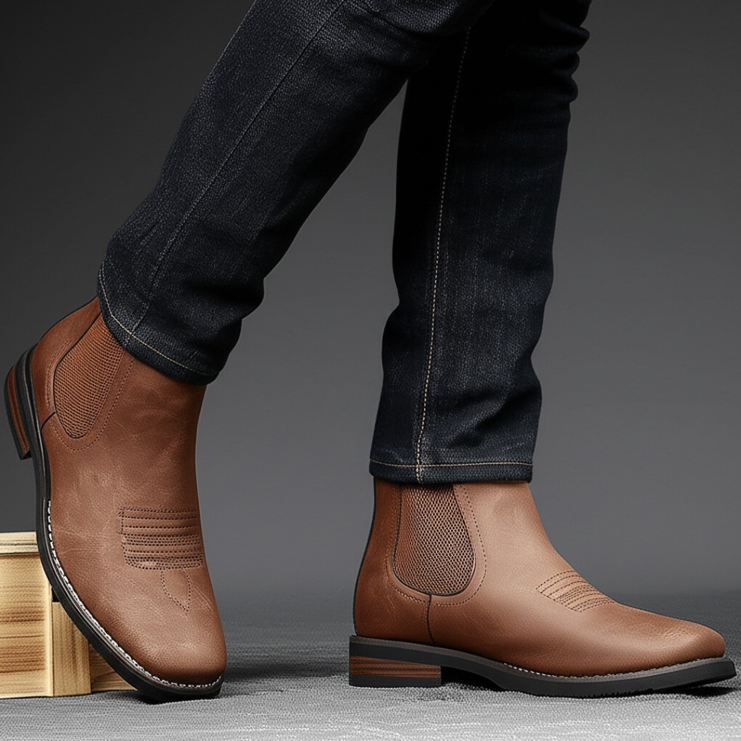 Kieran | Square Toe Pull-On Chelsea Boots for Men