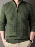 Aiden | Cable Knit Half-Zip Sweater for Men 6