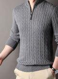 Aiden | Cable Knit Half-Zip Sweater for Men 7