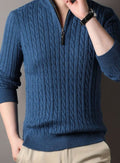 Aiden | Cable Knit Half-Zip Sweater for Men 9