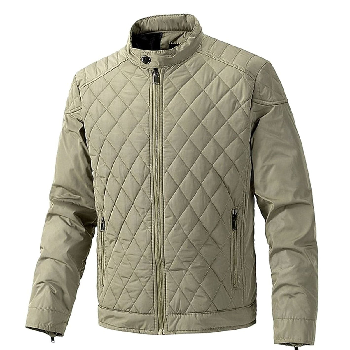 Alexander | Diamond-Quilted Stand-Collar Jacket for Men