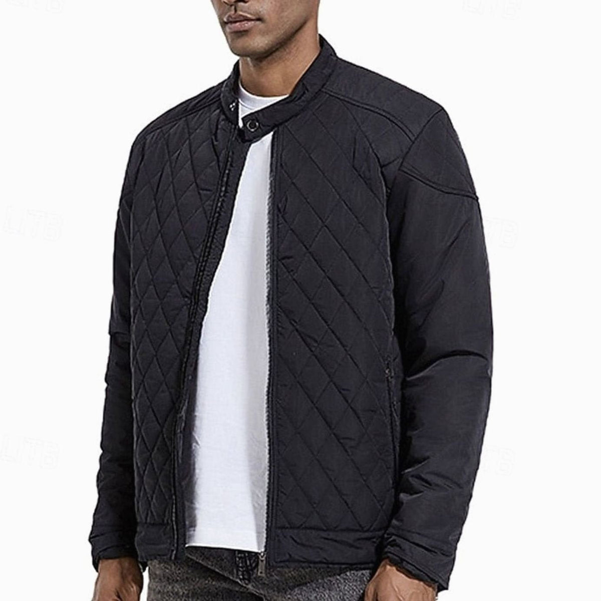 Alexander | Diamond-Quilted Stand-Collar Jacket for Men