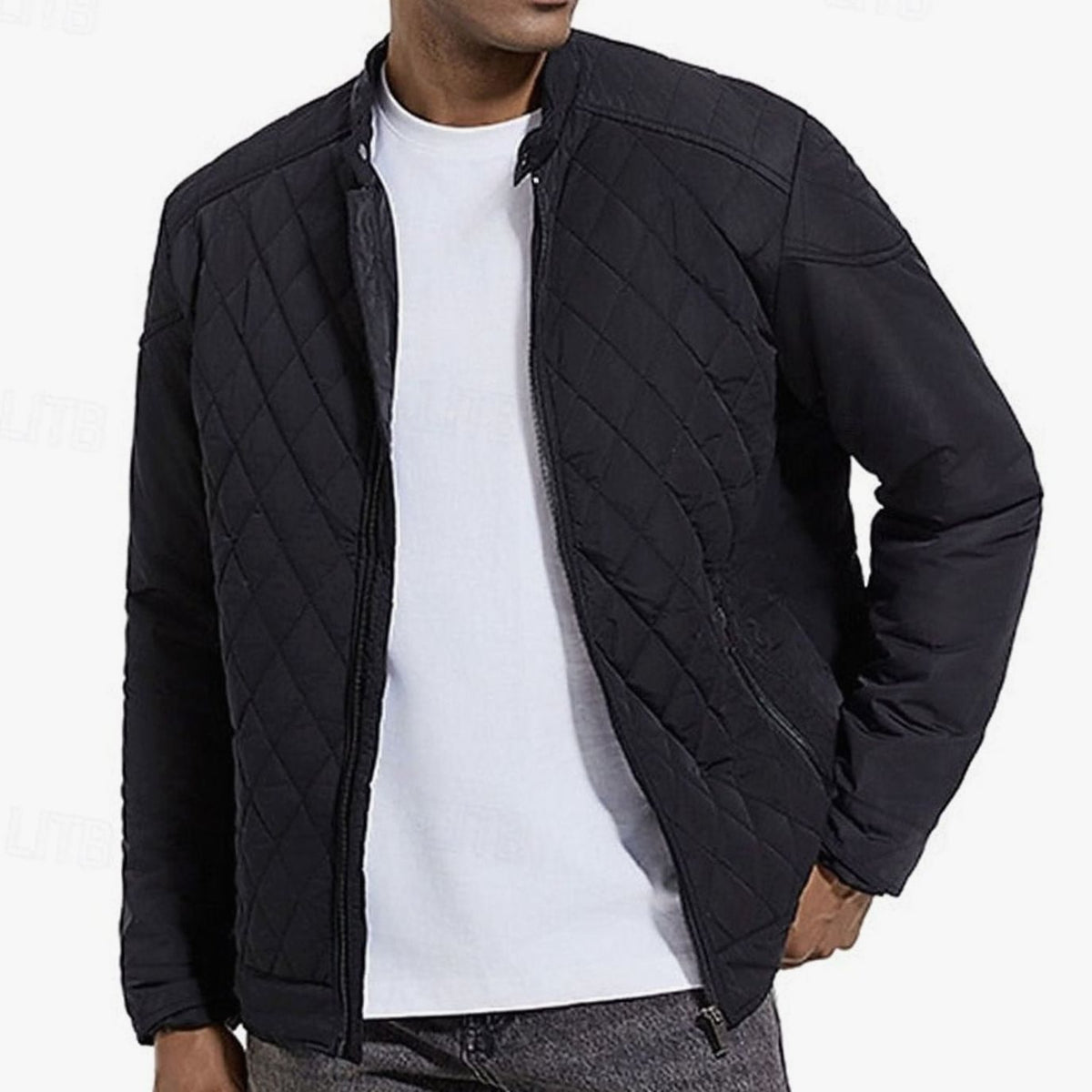 Alexander | Diamond-Quilted Stand-Collar Jacket for Men