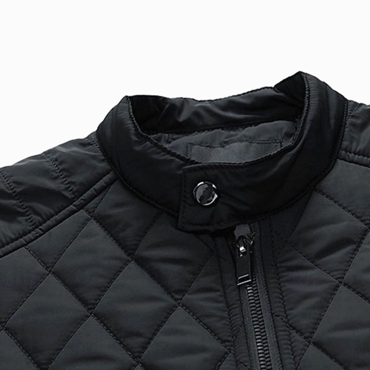 Alexander | Diamond-Quilted Stand-Collar Jacket for Men