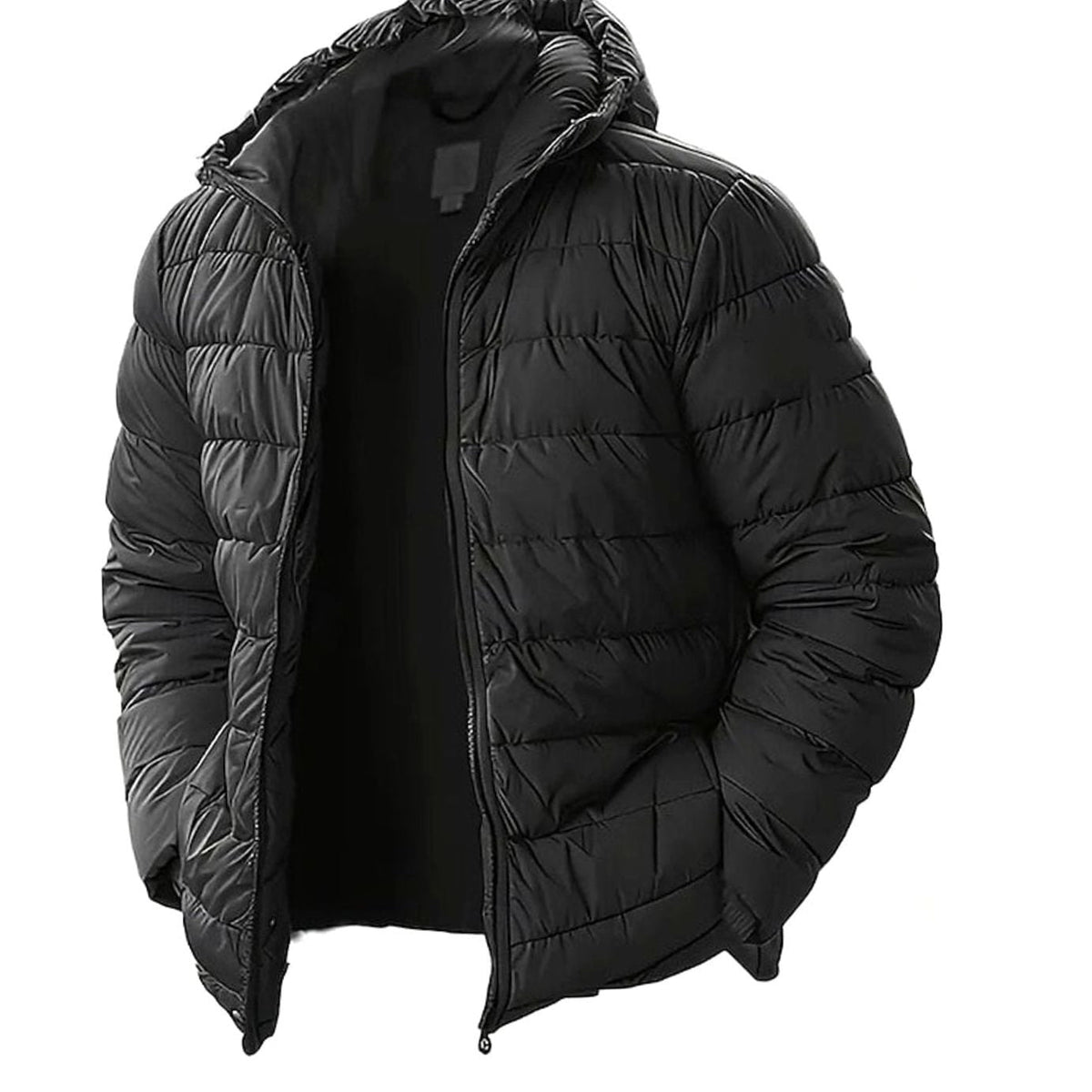 Oliver | Hooded Coated Quilted Puffer Jacket for Men
