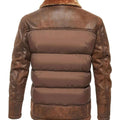 Caleb | Faux Leather Sleeve Quilted Puffer Jacket for Men 3