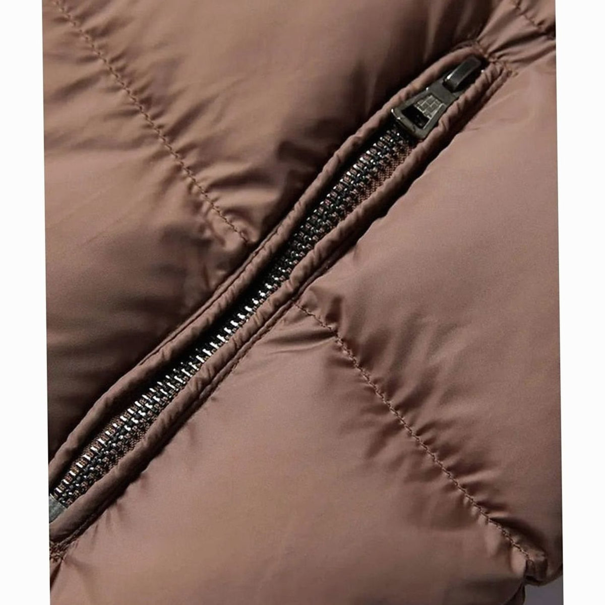 Caleb | Faux Leather Sleeve Quilted Puffer Jacket for Men