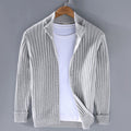 Samuel | Ribbed Knit Full-Zip Cardigan for Men 1