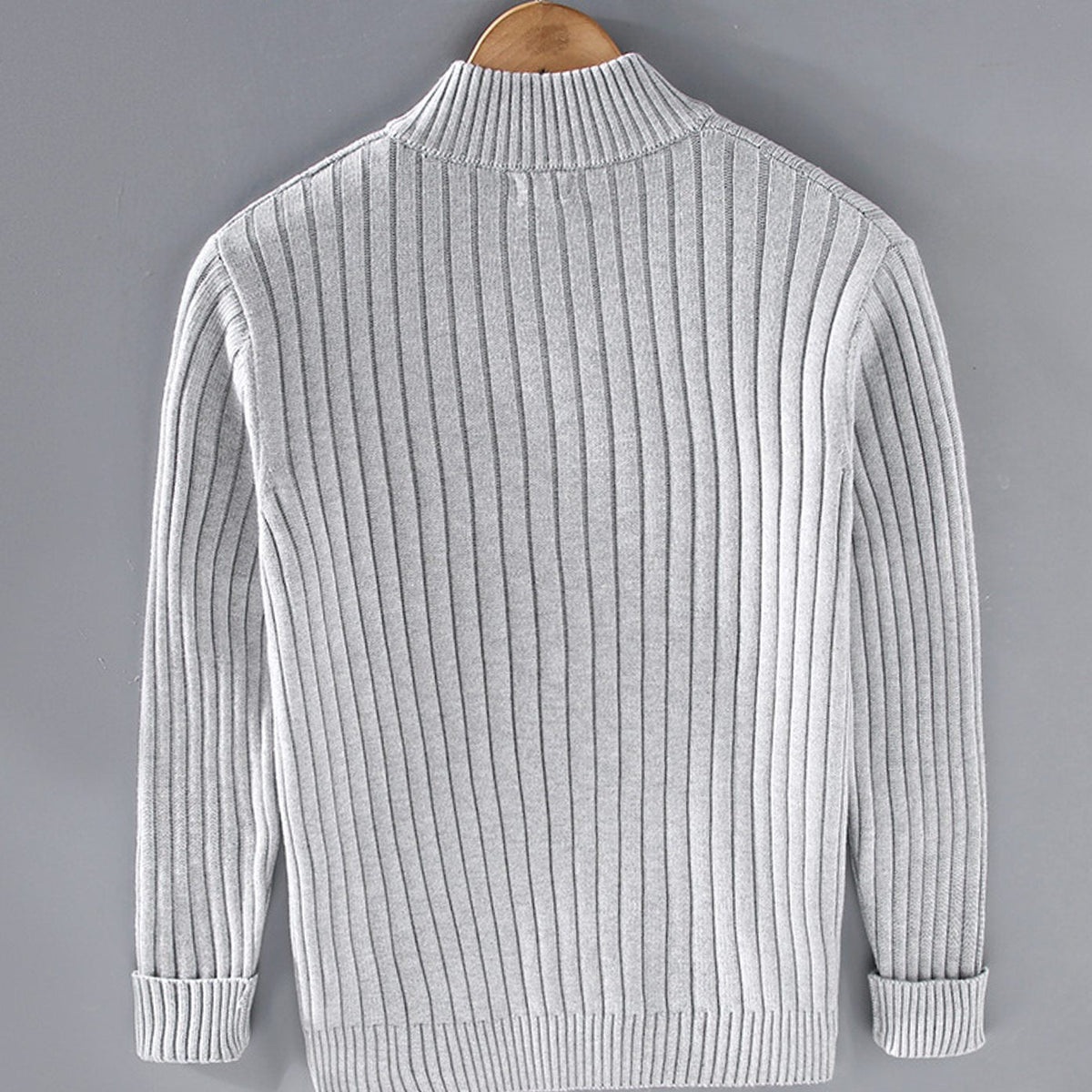 Samuel | Ribbed Knit Full-Zip Cardigan for Men