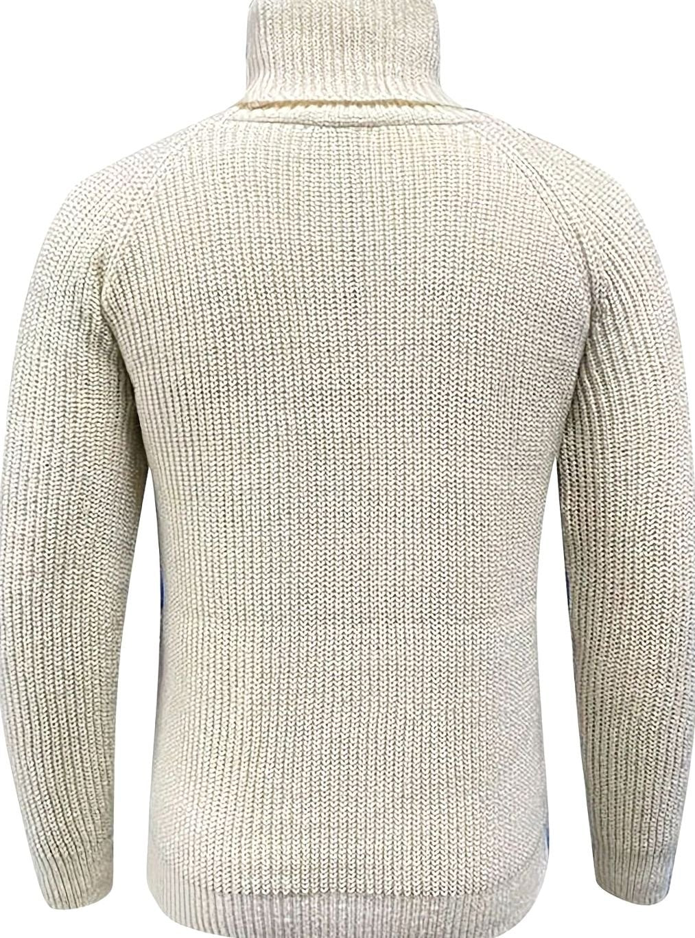 Nolan | Ribbed Knit Turtleneck Sweater for Men