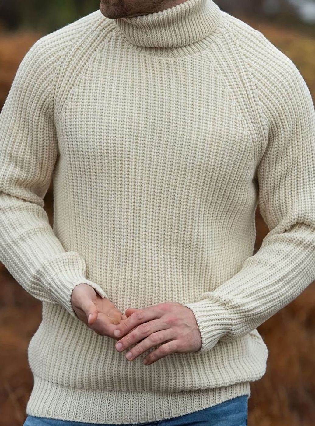 Nolan | Ribbed Knit Turtleneck Sweater for Men