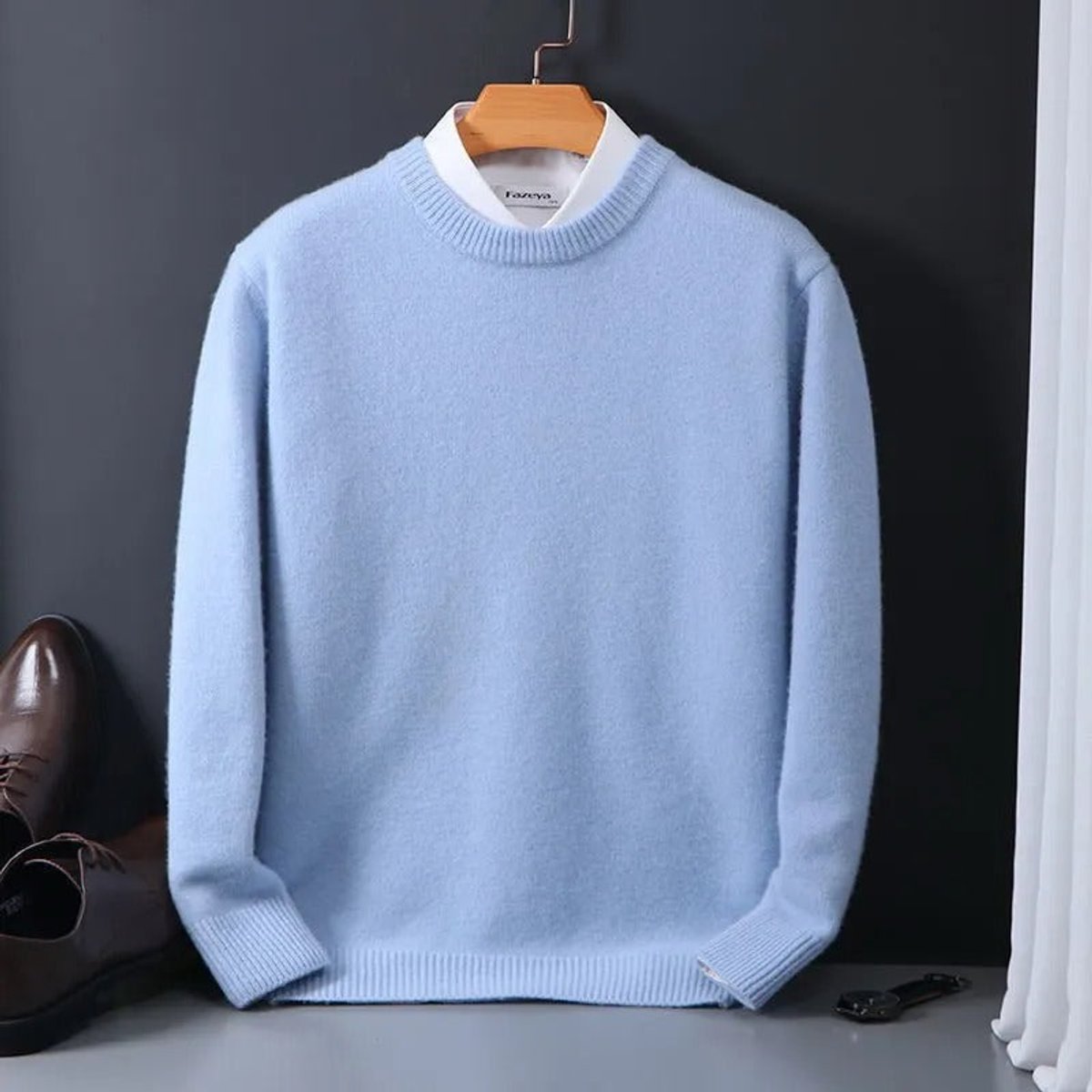 Owen | Soft Mohair-Blend Crewneck Sweater for Men