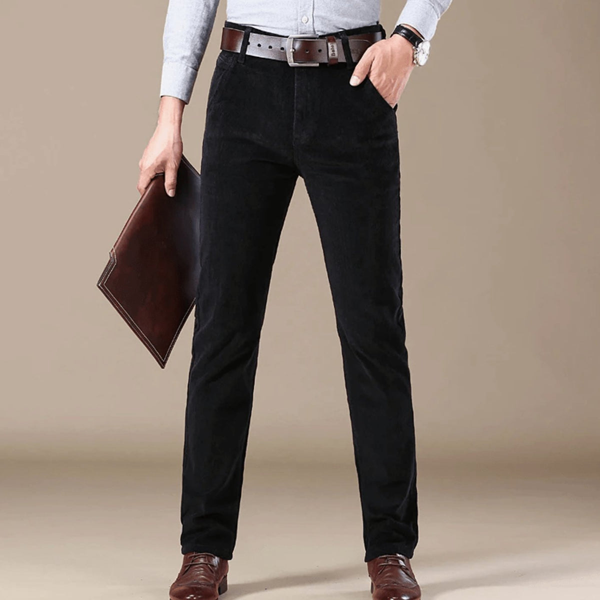 Lucas | Slim-Fit Straight-Leg Corduroy Pants for Men