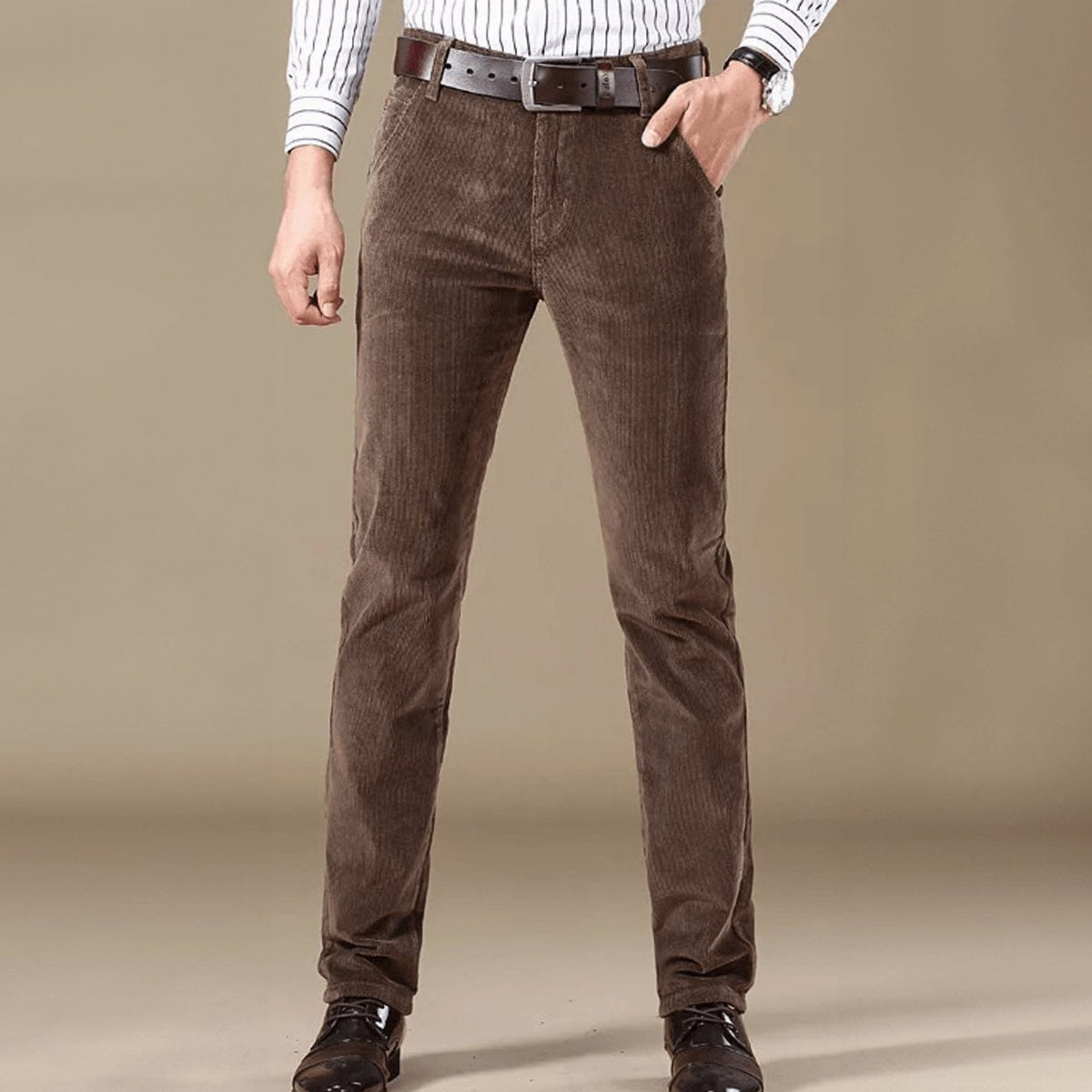 Lucas | Slim-Fit Straight-Leg Corduroy Pants for Men