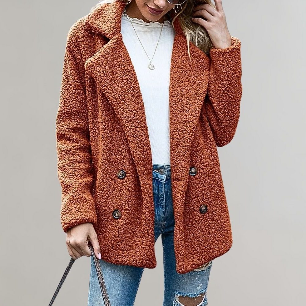 Noelia | Double-Breasted Teddy Blazer for Women