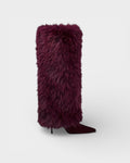 Faux Fur Knee High Boots for Women, Stiletto Heel 2