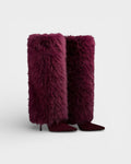 Faux Fur Knee High Boots for Women, Stiletto Heel 3
