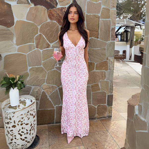 Women's Floral Wedding Guest Dress Midi Formal