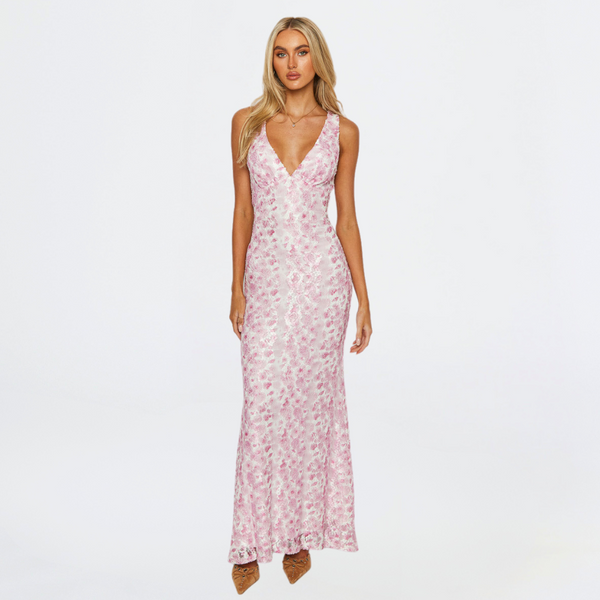 Women's Floral Wedding Guest Dress Midi Formal