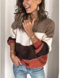 Juno | Comfy Women's Color Block Striped Sweater 2