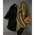 Women's Button-Front Long Jacket with Pockets 4