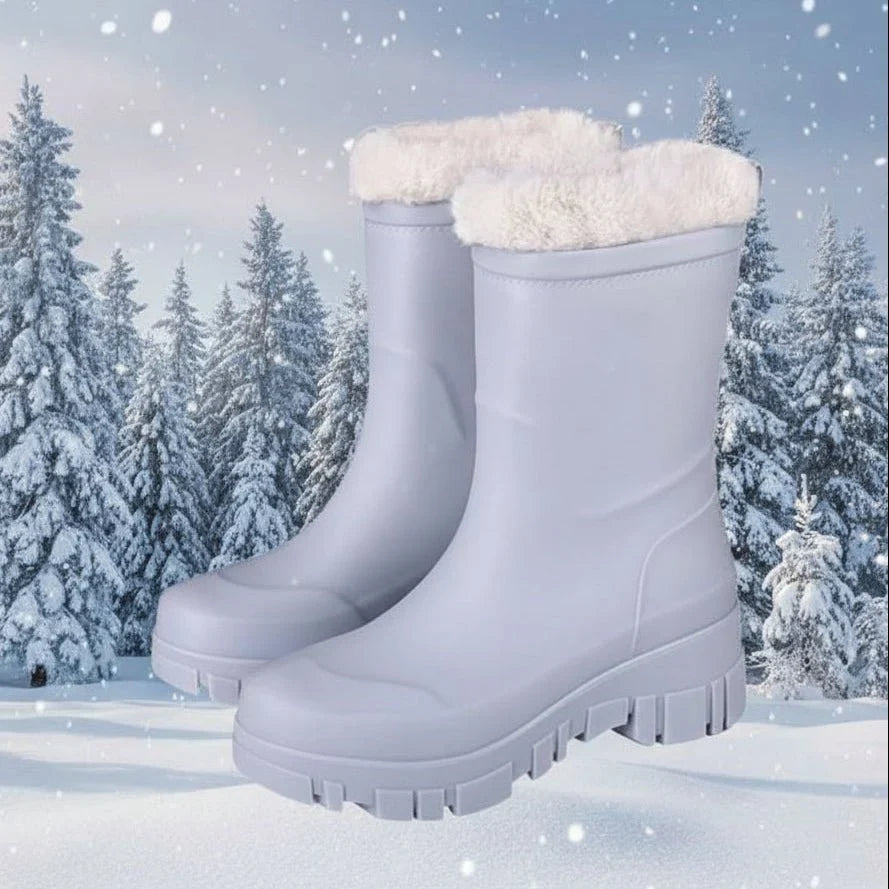 Fur Lined Lug Sole Snow Boots for Women